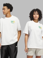 adidas White Worldwide Hoops Spotlight GFX T-Shirt - Image 3 of 9