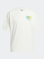 adidas White Worldwide Hoops Spotlight GFX T-Shirt - Image 1 of 1