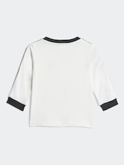 adidas Originals White Long Sleeve Infant Kids T-Shirt and Denim Leggings Set - Image 3 of 7