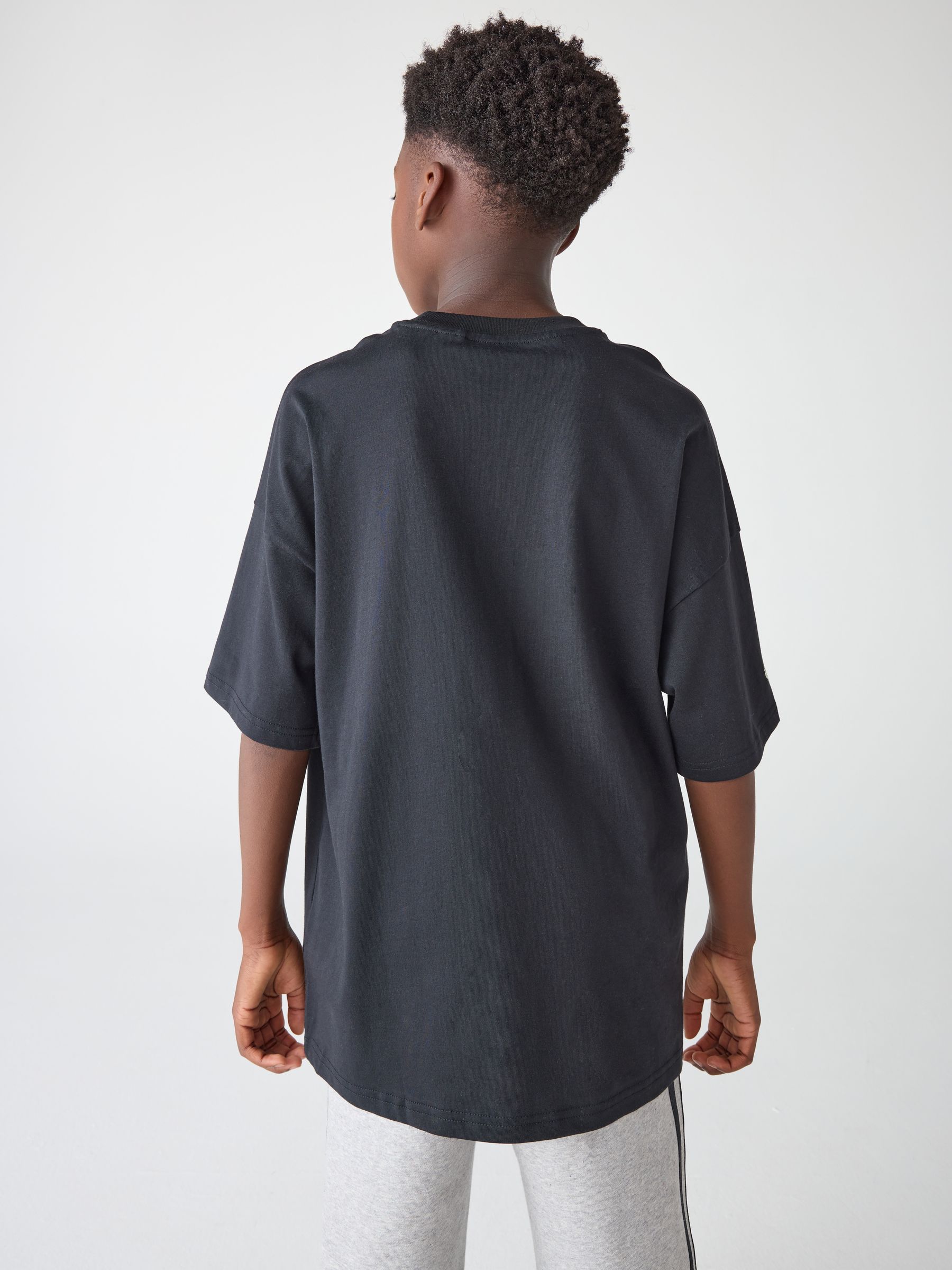 Buy adidas Originals Black Spider Graphic Print Kids T-Shirt from