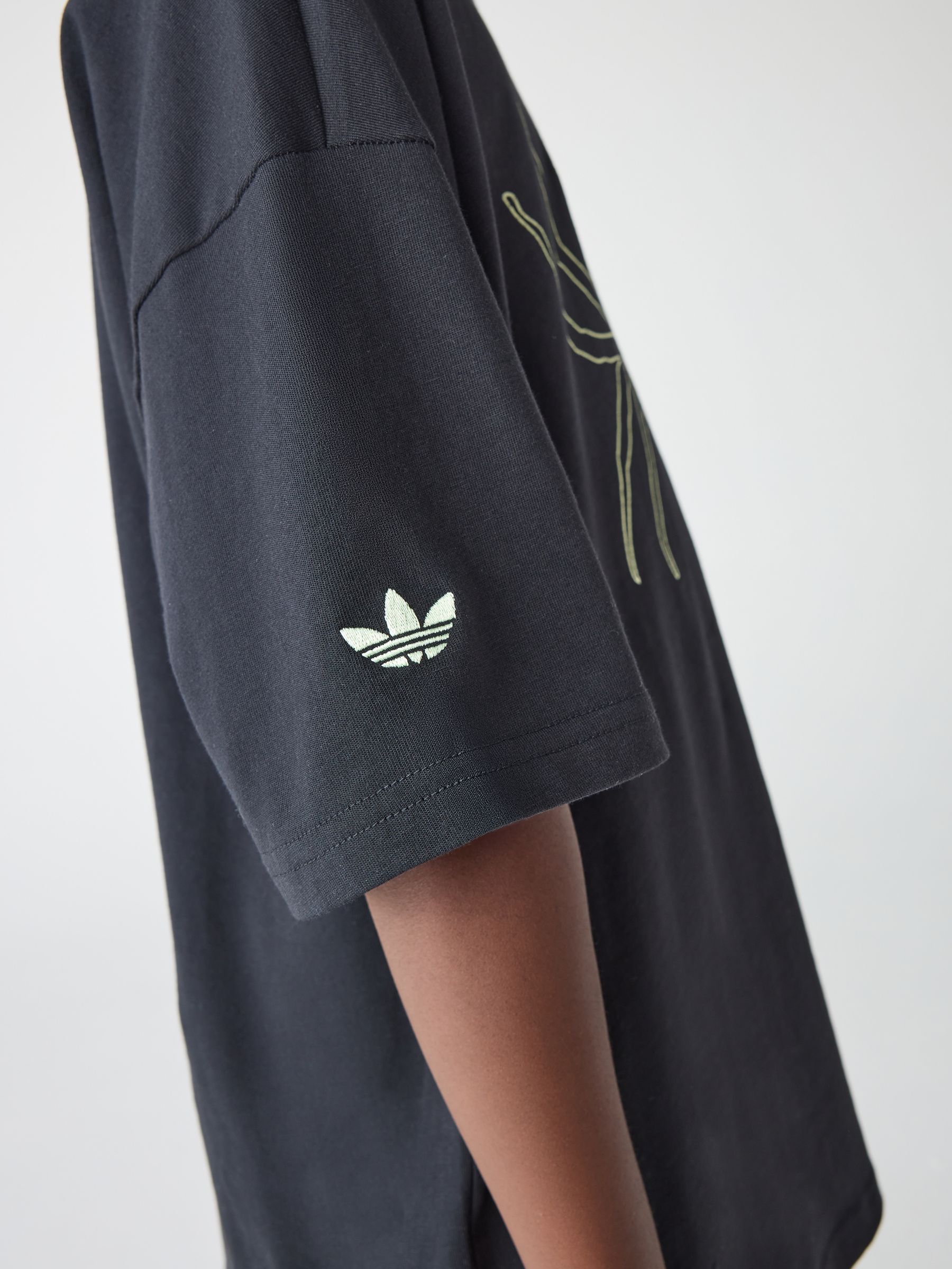 Buy adidas Originals Black Spider Graphic Print Kids T-Shirt from