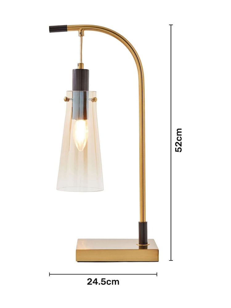 Visconte by BHS Champagne Gold Atrani Table Lamp - Image 7 of 7 Visconte by BHS Champagne Gold Atrani Table Lamp - Image 7 of 7