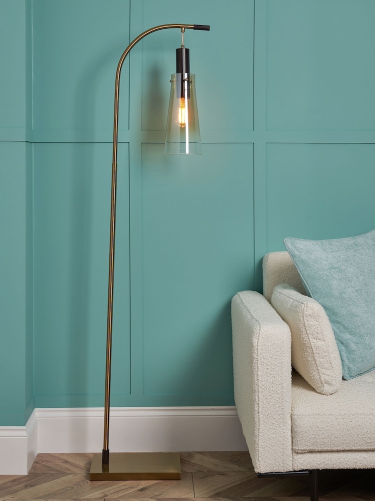 Visconte by BHS Champagne Gold Atrani Floor Lamp - Image 1 of 6