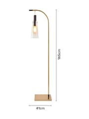 Visconte by BHS Champagne Gold Atrani Floor Lamp - Image 6 of 6