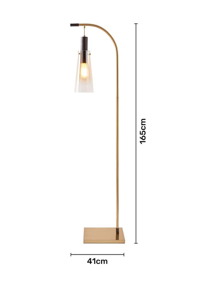 Visconte by BHS Champagne Gold Atrani Floor Lamp - Image 6 of 6