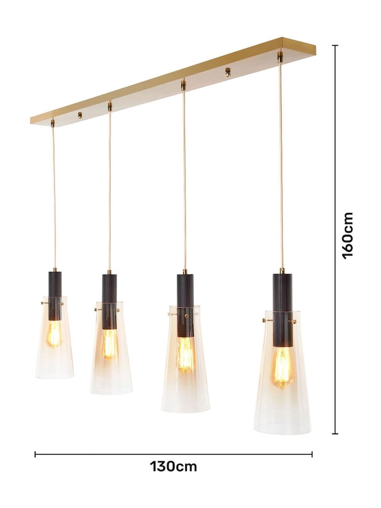Visconte by BHS Atrani 1 Pendant Ceiling 4 Light Light - Image 7 of 7
