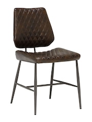 Barker and Stonehouse Brown Hawley Faux Leather Quilted Dining Chair - Image 1 of 6