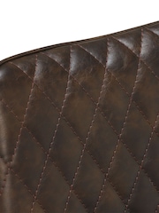 Barker and Stonehouse Brown Hawley Faux Leather Quilted Dining Chair - Image 5 of 6