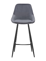 Barker and Stonehouse Cream Southbury Fabric Bar Stool With Metal Legs - Image 2 of 6
