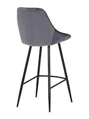 Barker and Stonehouse Cream Southbury Fabric Bar Stool With Metal Legs - Image 4 of 6