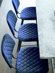 Barker and Stonehouse Blue Velvet Archer Counter Stool - Image 1 of 6