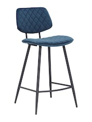 Barker and Stonehouse Blue Velvet Archer Counter Stool - Image 2 of 6