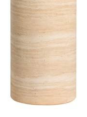 Barker and Stonehouse Ivory Piedra Stone Travertine Effect Side Table - Image 5 of 6