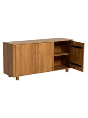 Barker and Stonehouse Brown Ludwick 3 Door Oak Sideboard - Image 5 of 6