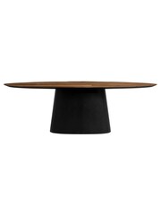 Barker and Stonehouse Brown Syracuse Wood Oval 4-6 Seater Dining Table - Image 3 of 6