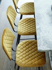 Barker and Stonehouse Yellow Velvet Archer Counter Stool - Image 1 of 6