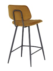 Barker and Stonehouse Yellow Velvet Archer Counter Stool - Image 4 of 6