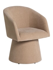 Barker and Stonehouse Ivory Carmen Fabric Swivel Armchair - Image 2 of 6