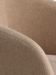 Barker and Stonehouse Ivory Carmen Fabric Swivel Armchair - Image 4 of 6