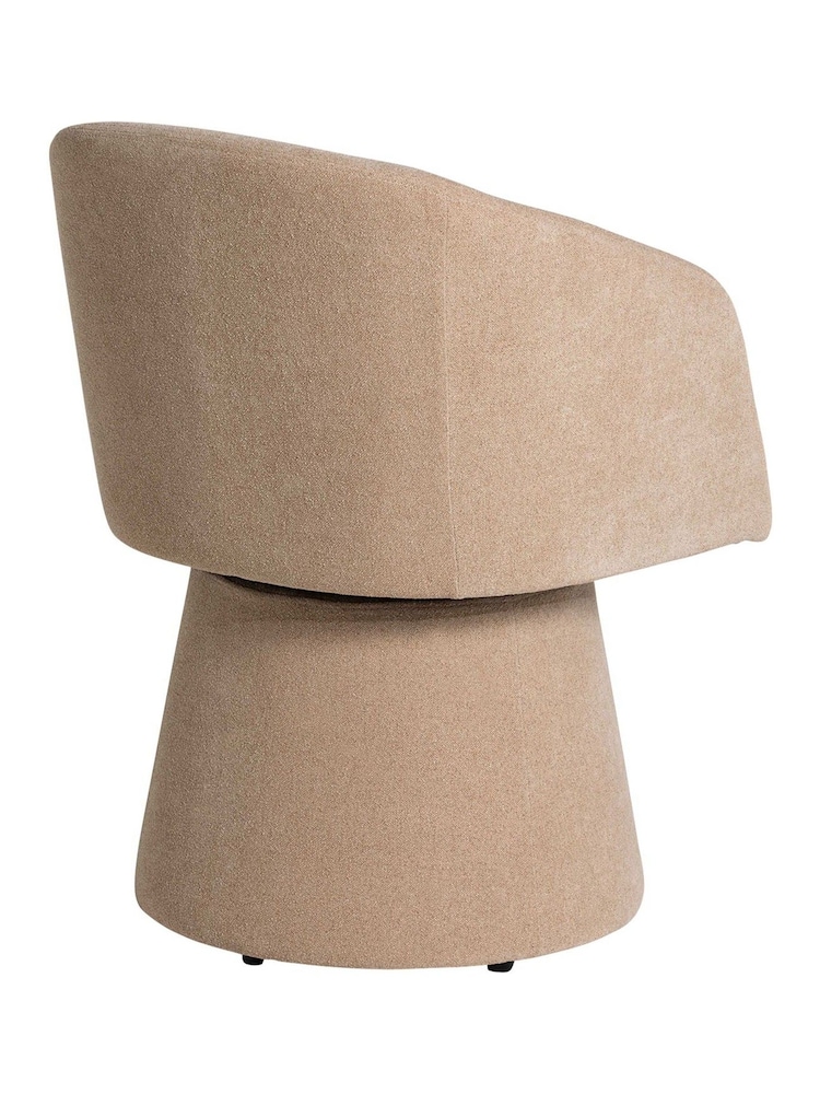 Barker and Stonehouse Ivory Carmen Fabric Swivel Armchair - Image 6 of 6
