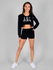 Pineapple Black Girls Jersey Hotpant Shorts 2 Pack - Image 4 of 6