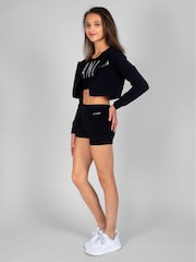 Pineapple Black Girls Jersey Hotpant Shorts 2 Pack - Image 5 of 6