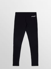 Pineapple Black Petite Womens Wide Waistband Leggings - Image 5 of 5
