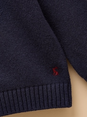Joules Jonty Blue Intarsia Knitted Jumper - Image 4 of 4