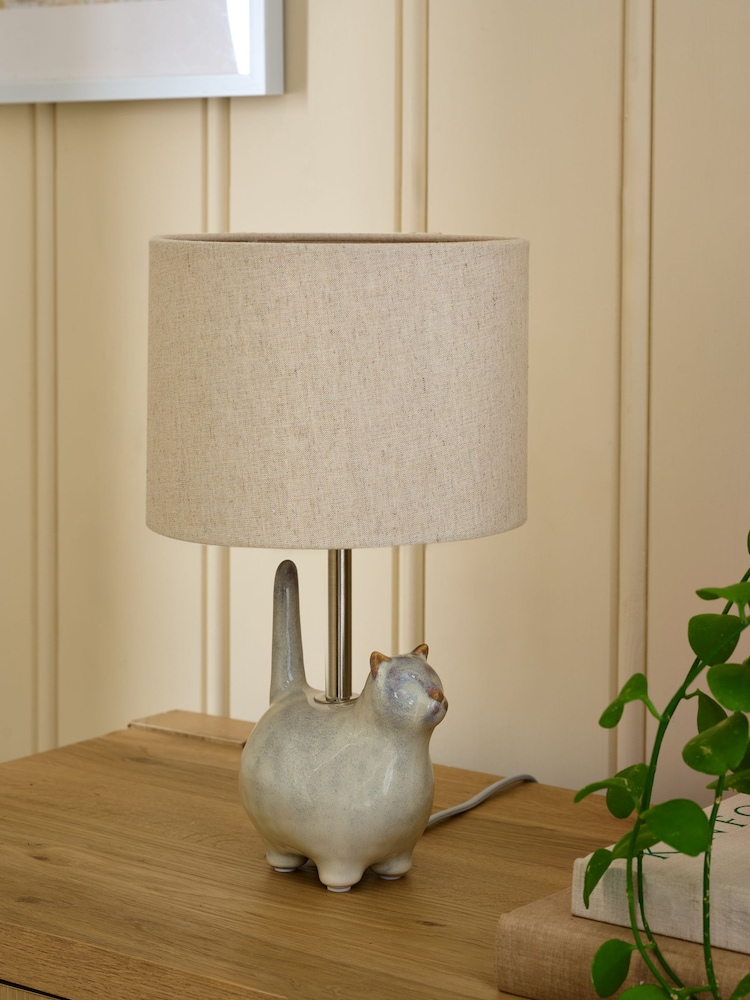 Grey Chester Table Lamp - Image 2 of 5 Grey Chester Table Lamp - Image 2 of 5