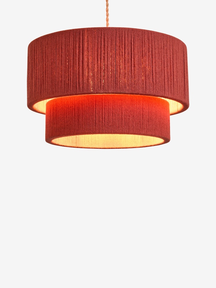 Red Easy Fit Yale Shade Pendant Cealing Light - Image 1 of 1