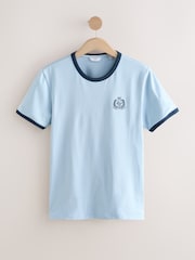 modra - EDIT Ringer Style 100% Cotton T-Shirt - Slika 5 iz 7