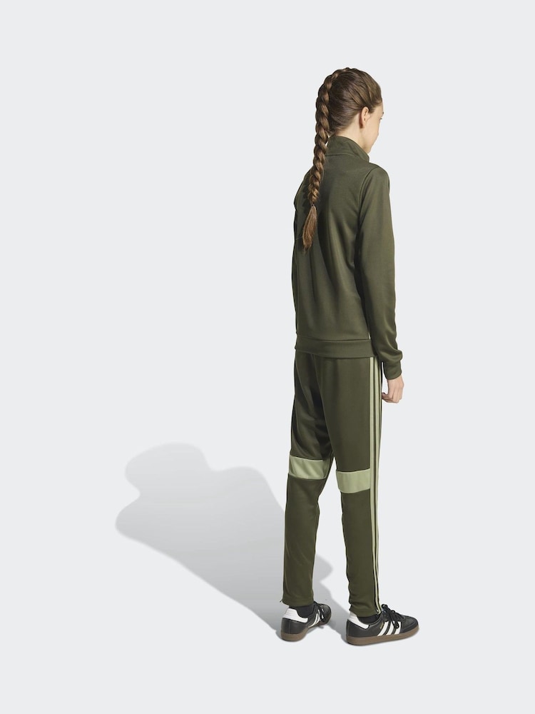 adidas Green Tiro 25 Essentials Kids Tracksuit - Image 2 of 8 adidas Green Tiro 25 Essentials Kids Tracksuit - Image 2 of 8