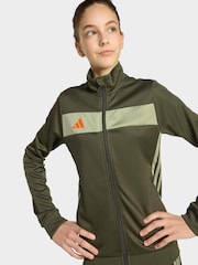 adidas Green Tiro 25 Essentials Kids Tracksuit - Image 4 of 8