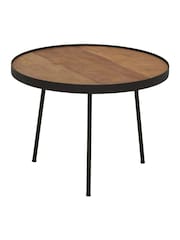 Barker and Stonehouse Set of 3 Brown Fika Round Coffee Tables - Image 3 of 6