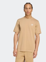 adidas Originals Brown Trefoil Essentials T-Shirt - Image 1 of 6