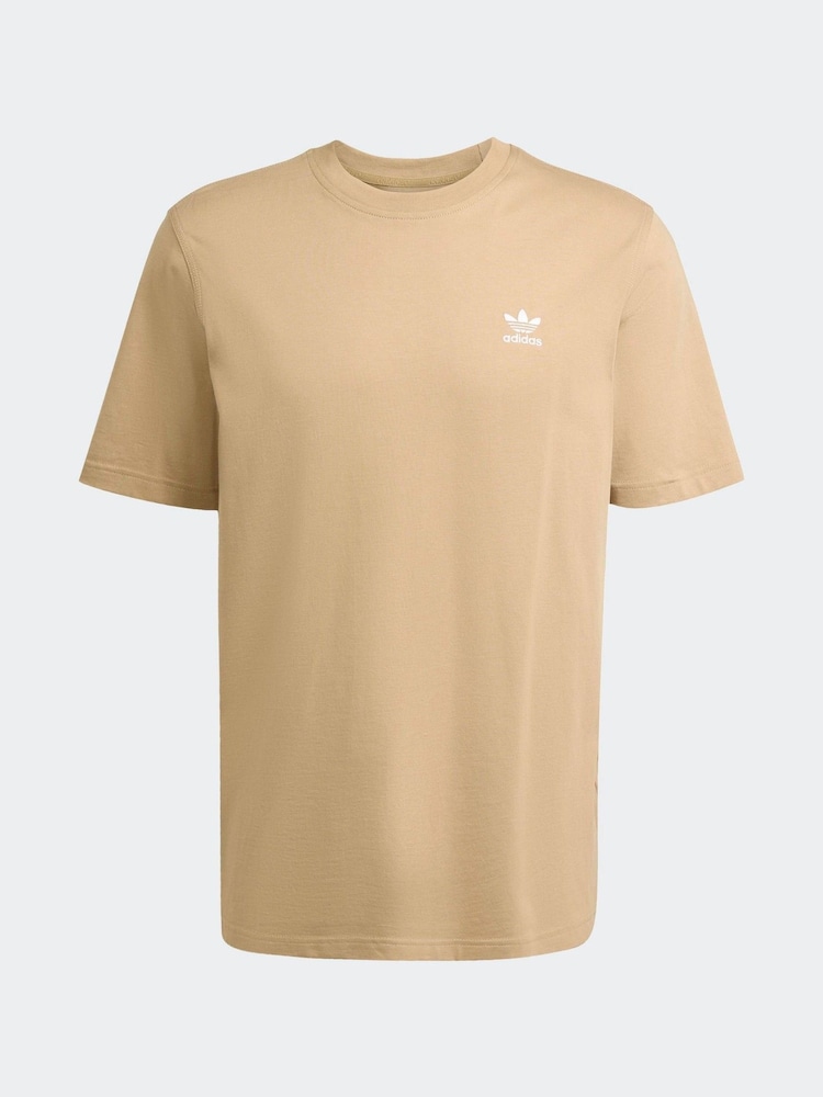 adidas Originals Brown Trefoil Essentials T-Shirt - Image 6 of 6