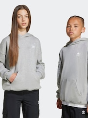 adidas Originals Grey Loose Fleece Kids Hoodie - Image 3 of 6