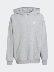 adidas Originals Grey Loose Fleece Kids Hoodie - Image 6 of 6