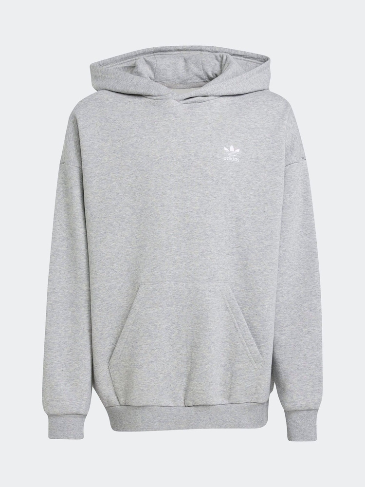 adidas Originals Grey Loose Fleece Kids Hoodie - Image 6 of 6