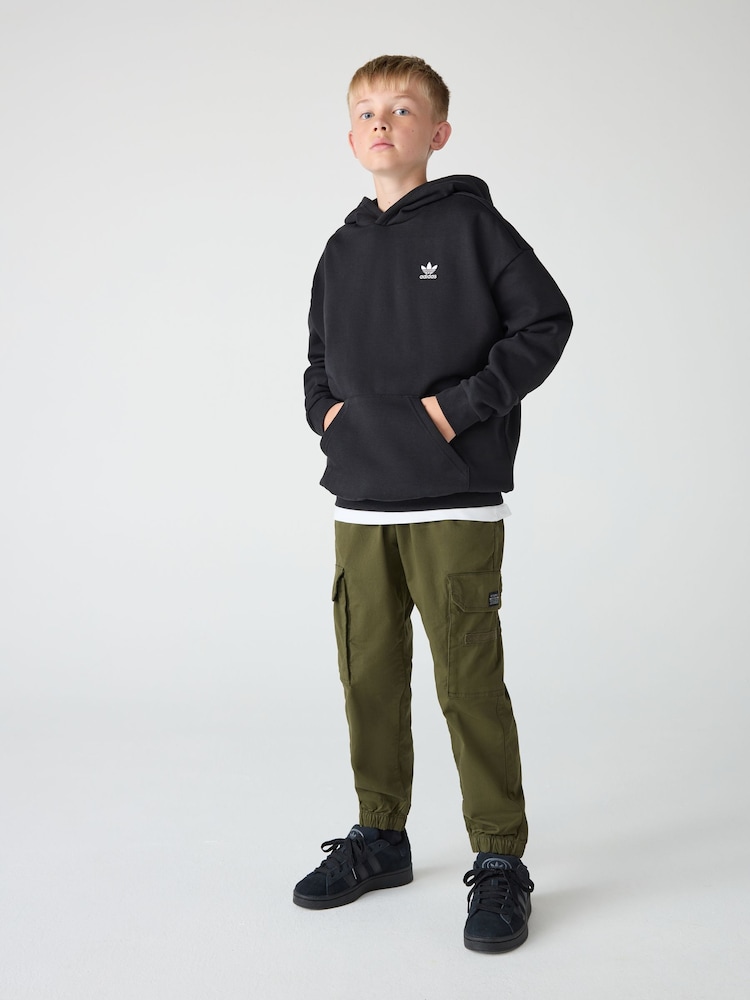 adidas Originals Black Loose Fleece Kids Hoodie - Image 1 of 11 adidas Originals Black Loose Fleece Kids Hoodie - Image 1 of 11