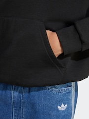 adidas Originals Black Loose Fleece Kids Hoodie - Image 10 of 11