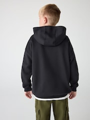 adidas Originals Black Loose Fleece Kids Hoodie - Image 3 of 11