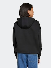 adidas Originals Black Loose Fleece Kids Hoodie - Image 6 of 11