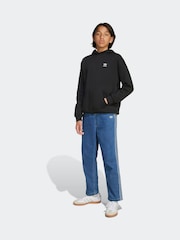 adidas Originals Black Loose Fleece Kids Hoodie - Image 8 of 11
