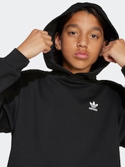 adidas Originals Black Loose Fleece Kids Hoodie - Image 9 of 11