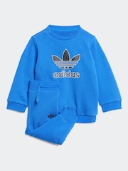 adidas originals Blue Trefoil Sweatshirt and Joggers Set Infant Kids - Image 1 of 7