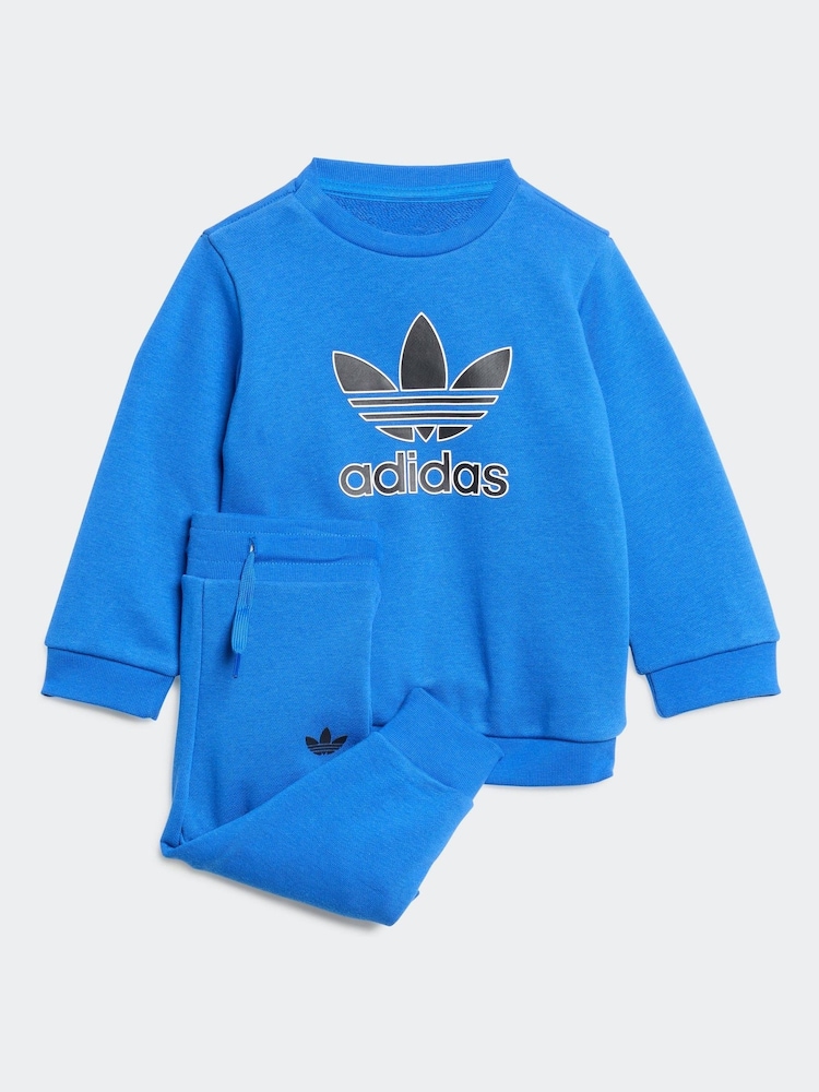 adidas originals Blue Trefoil Sweatshirt and Joggers Set Infant Kids - Image 1 of 7