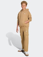 adidas Originals Brown Loose Fleece Kids Hoodie - Image 1 of 13