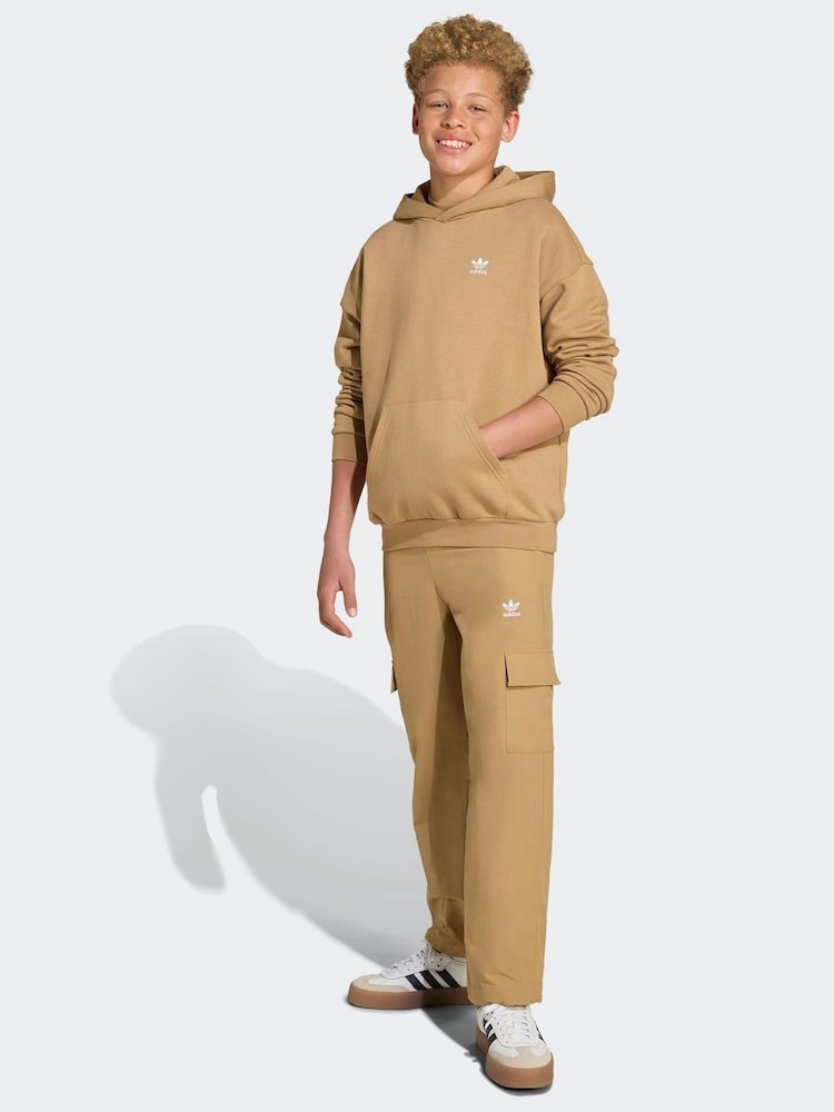 adidas Originals Brown Loose Fleece Kids Hoodie - Image 1 of 13