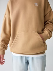 adidas Originals Brown Loose Fleece Kids Hoodie - Image 11 of 13